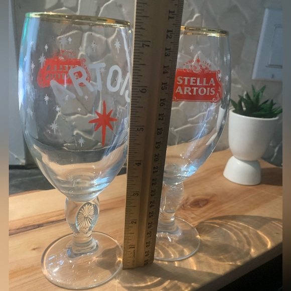 STELLA ARTOIS | Set of 2 | Holiday Special Edition Belgian Style Beer Glasses - Picture 11 of 11